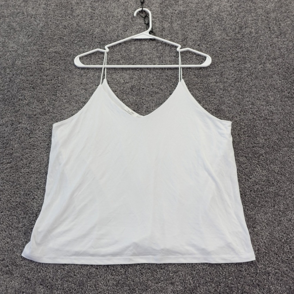 Maurices Cami Tank Top Womens Extra Large White Spaghetti Strap Modal Blend